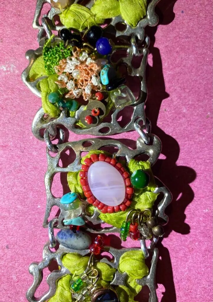 Hand Made Doğal Taşlı Kalın Bileklik - 2
