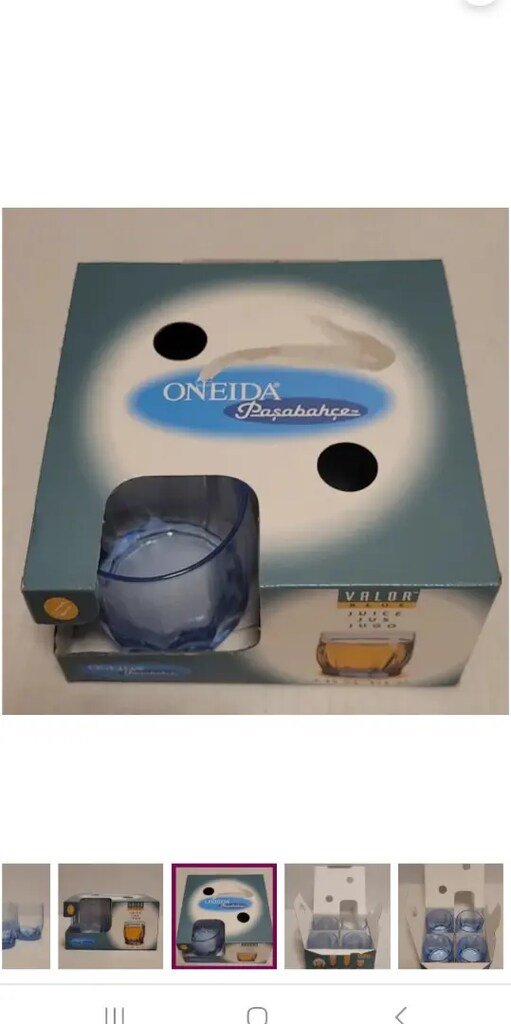 Oneida & Paşabahçe Vintage Mavi Cam Mini Bardak Takımı - 6
