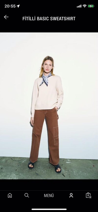Zara Bej Sweatshirt