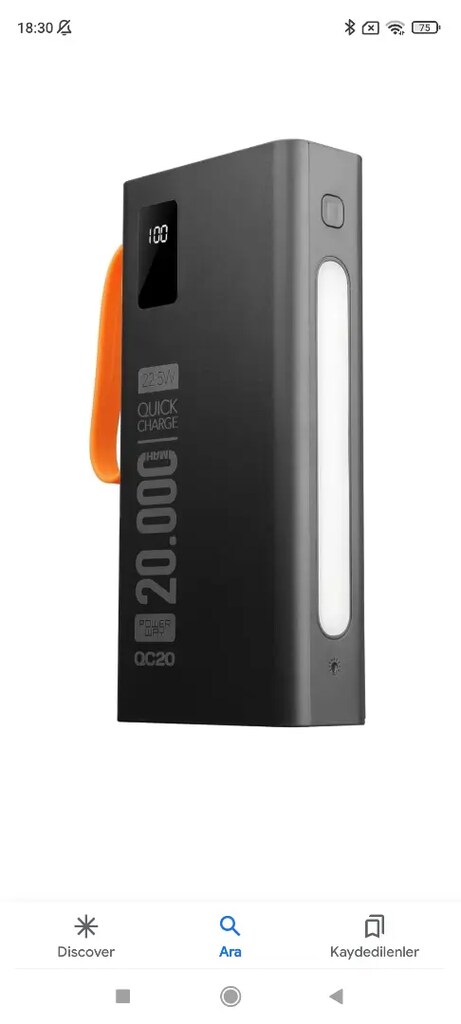 powerbank 20000 hizli sarj iadeli