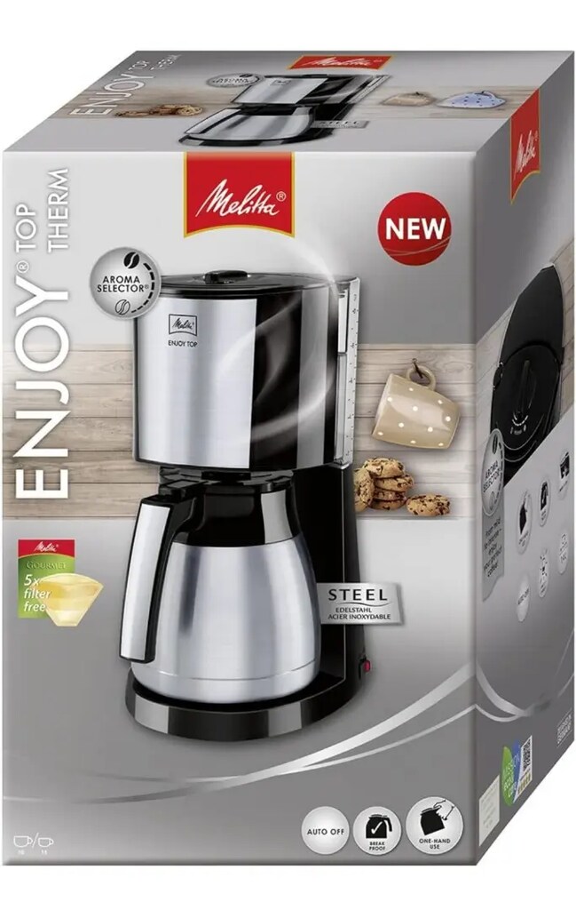 Melitta Enjoy II Top Therm Termoslu Filtre Kahve Makinesi, Paslanmaz - 7