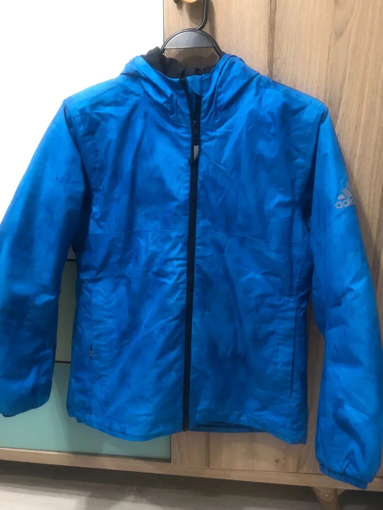 Orijinal Adidas Mavi Yağmurluk Su Ve Hava Geçirmez