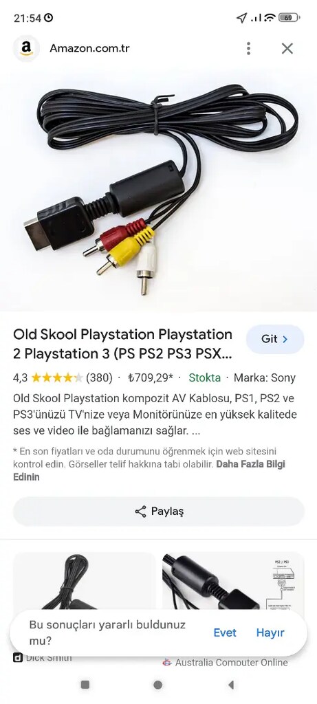 Playstation 2 Playstation 3 (PS PS2 PS3 PSX) AV to RCA Cable - 6