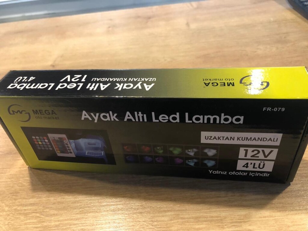 Uzuntan kumandali sese duyarli ayakalti led - 2