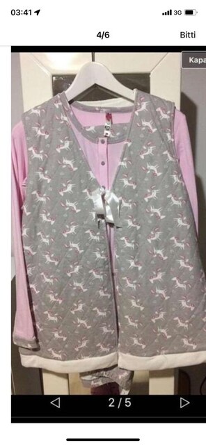 Lohusa yelekli pijama,gecelik terlik
