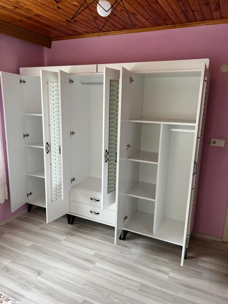 Sıfır ürün 6 kapılı aynalı şık gardrop - 2