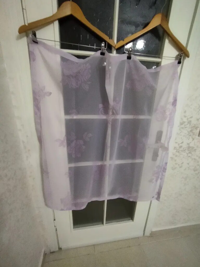 Desenli tül örtü iki adet sıfır kullanılmamış - 4