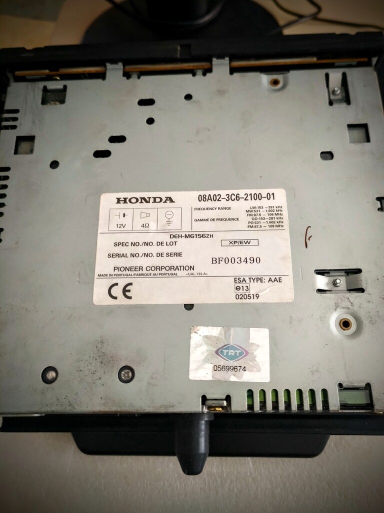 Honda civic vtec2 es7 orjinal cd çalar, kızak ve alt göz - 4