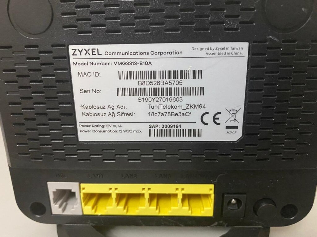 Yeni model  ZYXEL VMG3313 B10A vdsl2 modem - 3