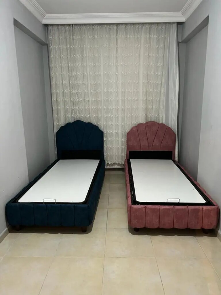 90x190 ultra lüks kapitoneli baza başlık yatak sıfır ürün ambaljinda - 5