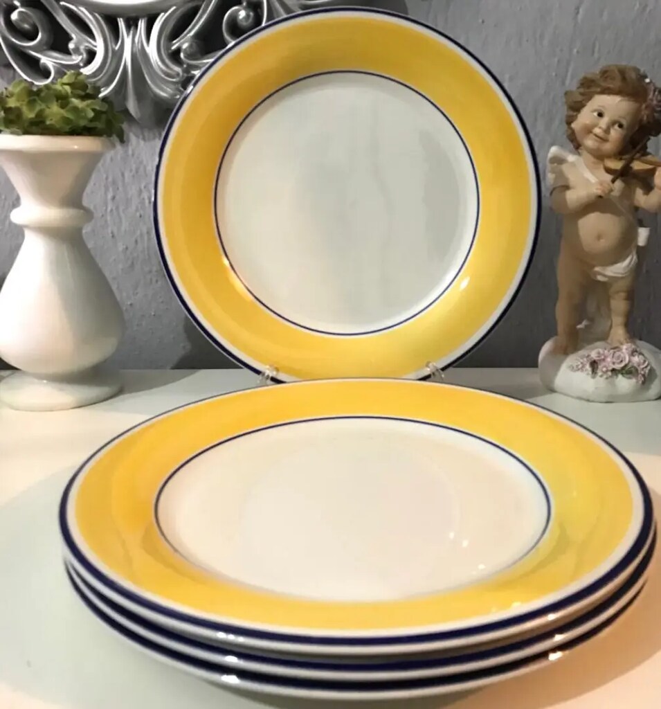 İngiliz Staffordshire Pasta & Tatlı Tabak Seti - 6