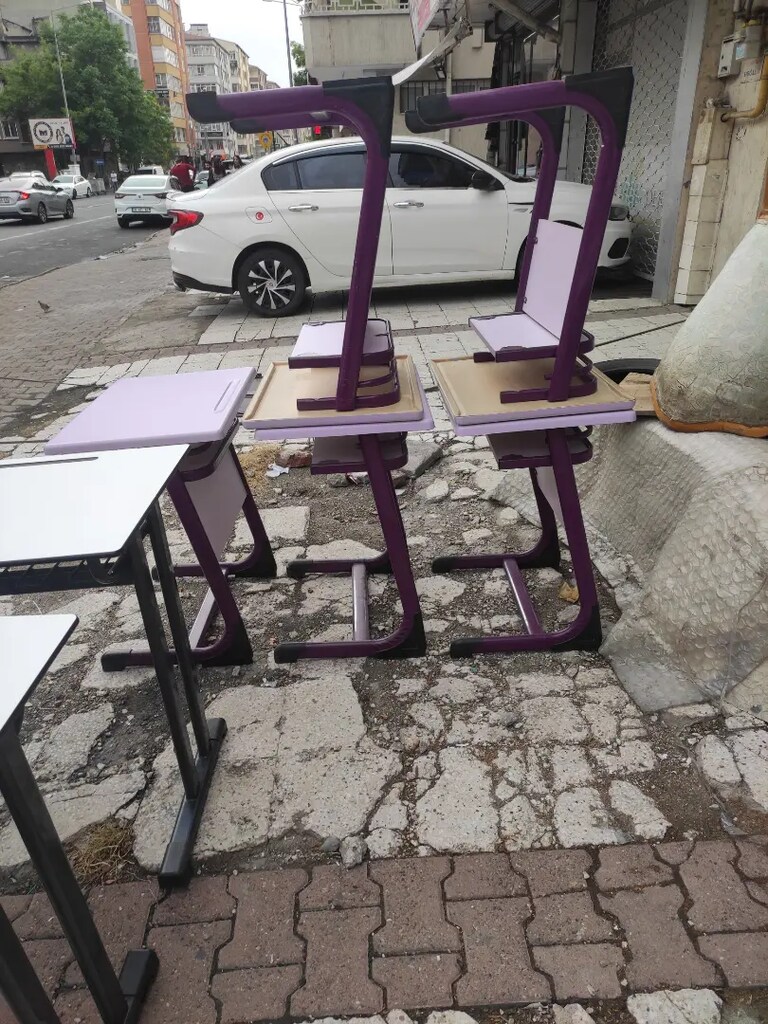 3 ad temiz kullanılmış sağlam tek kişilik öğrenci sırası verzalit - 11