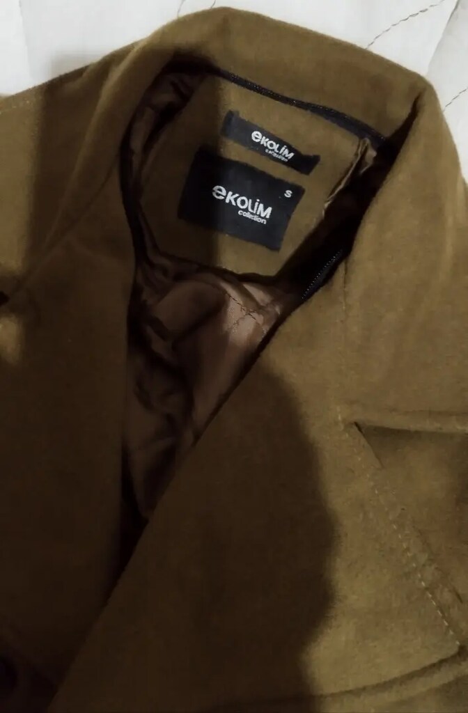 şık slim fit kaşe kaban - 6