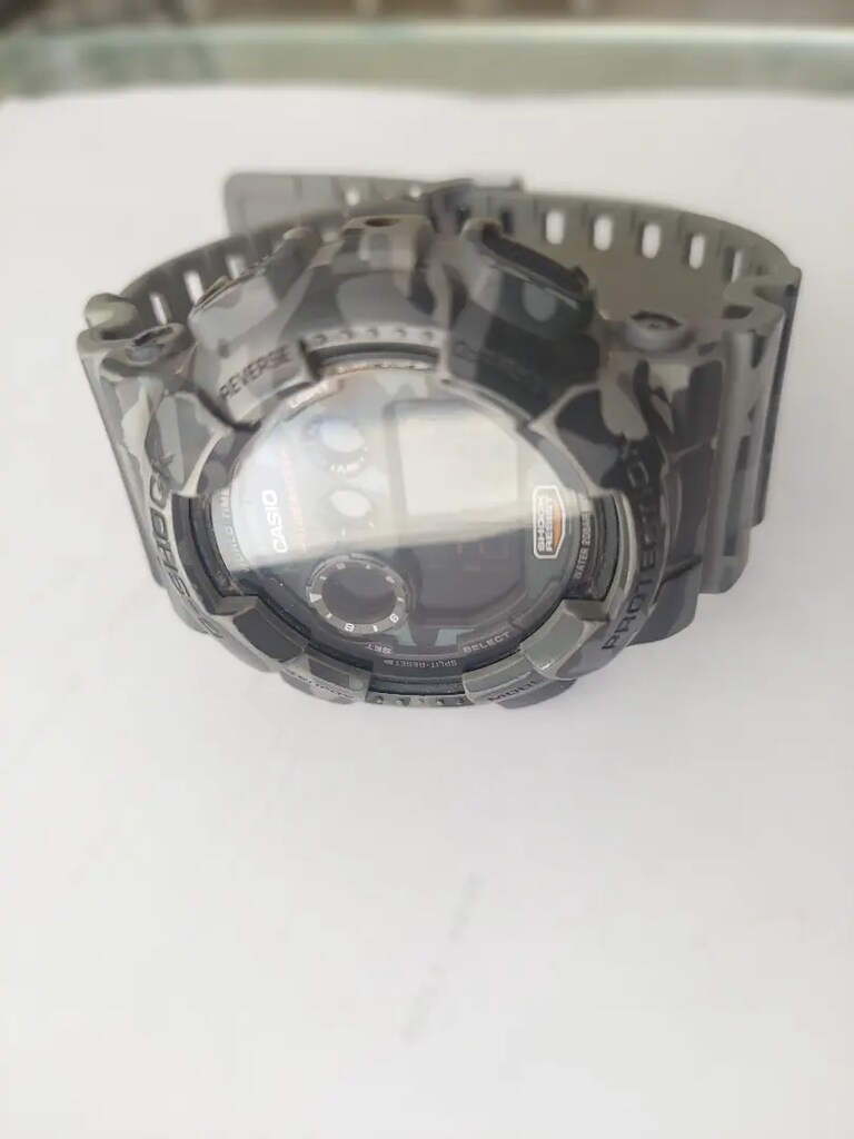 G-shock protection gri kamuflaj saat - 2