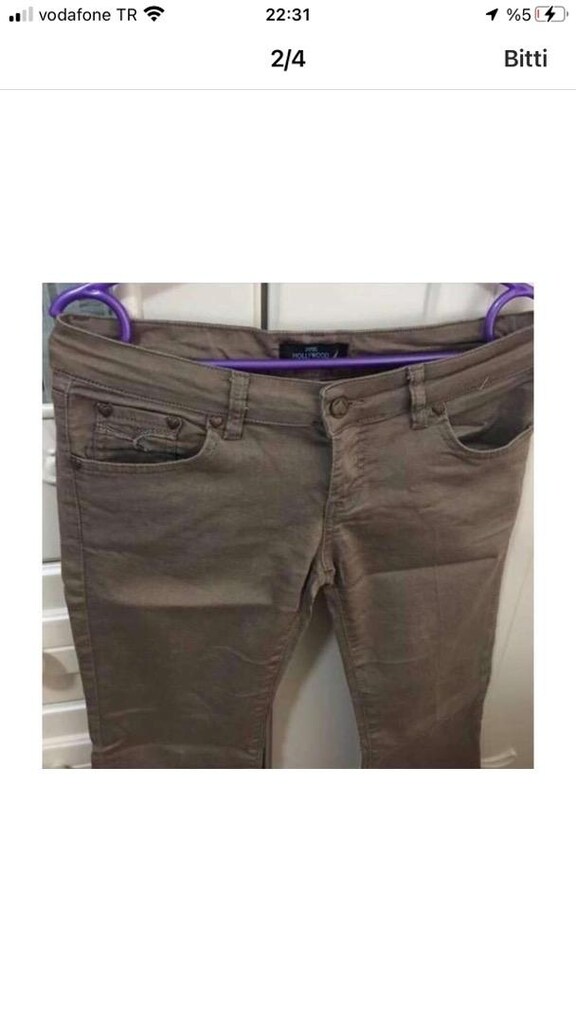 M Beden Bayan İspanyol Paça Pantolon - 2