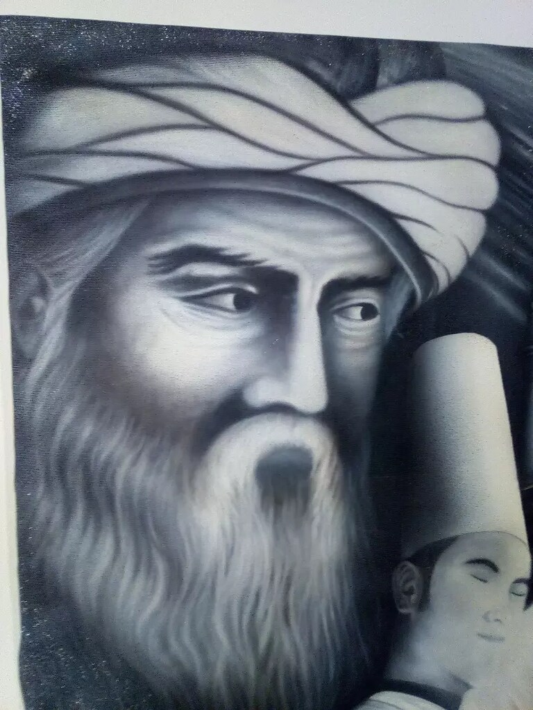 Mevlana tablo airbrush resim - 2