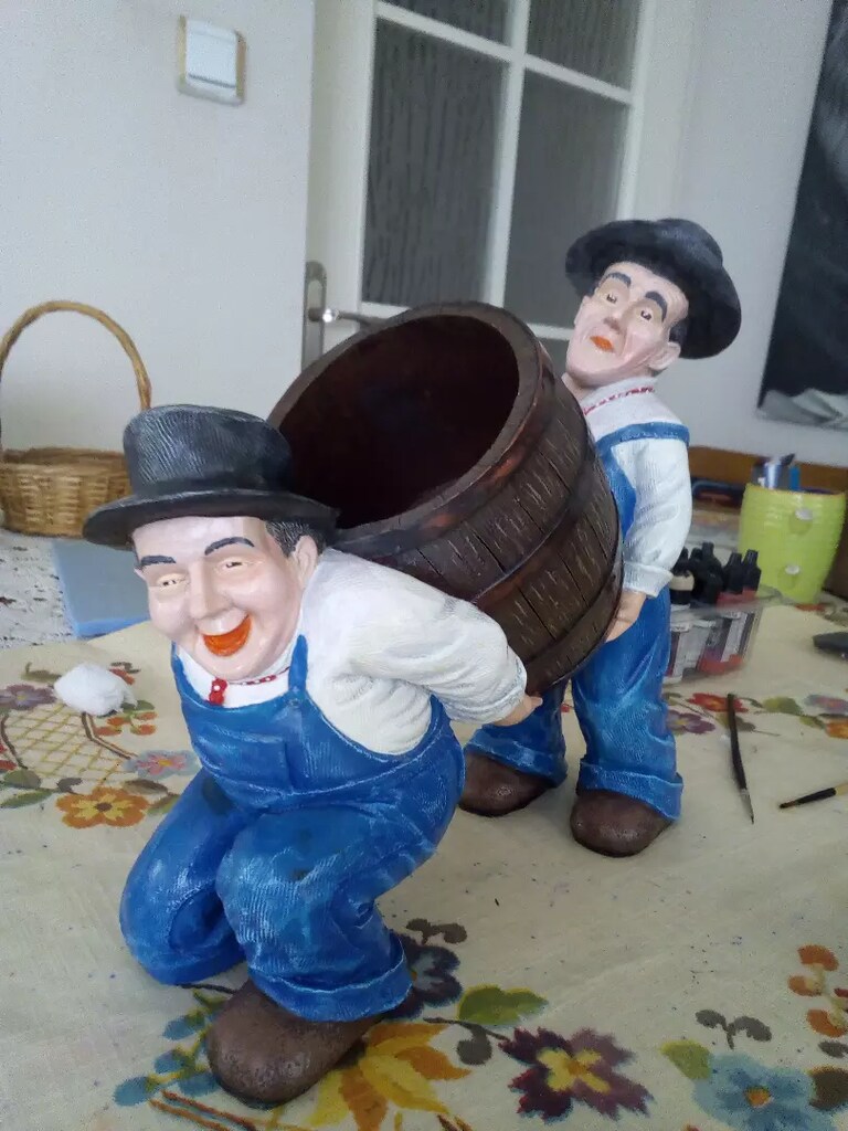 Laurel Hardy biblo heykel figür airbrush