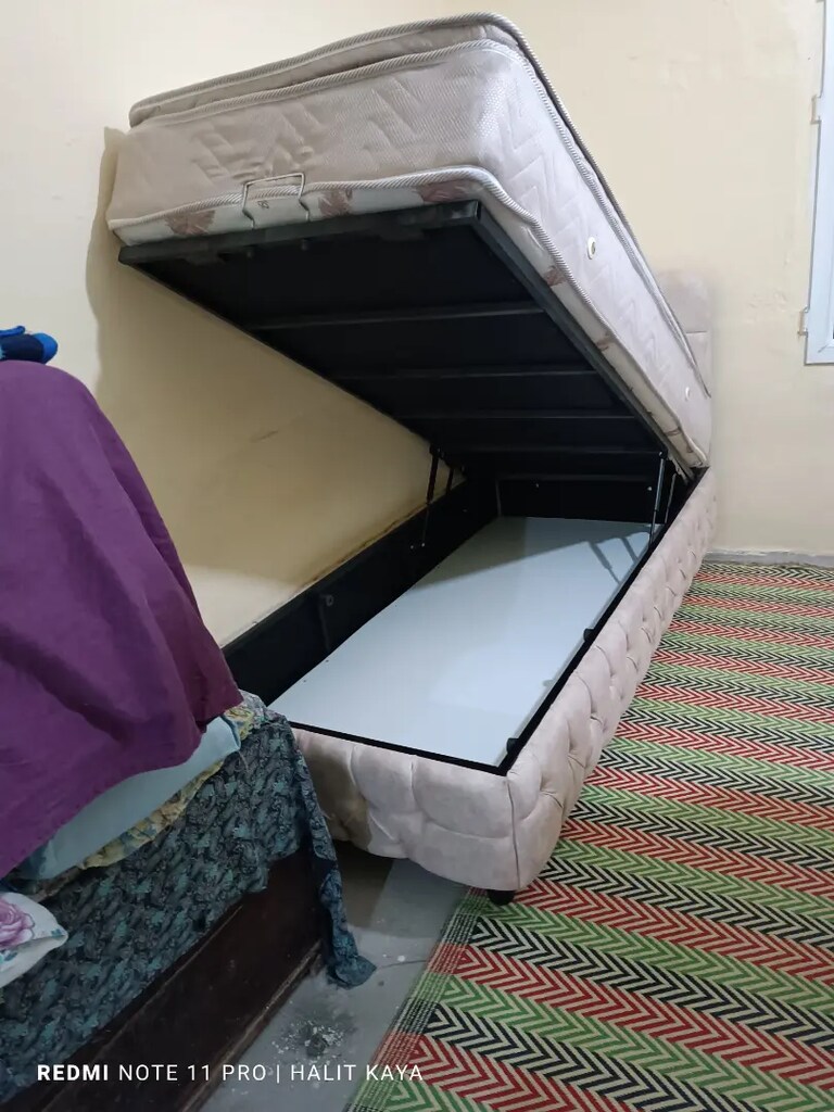 90x190 baza başlık ultra ortopedik petli yatak - 2