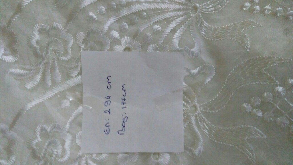Beyaz renk güpürlü perde - 8