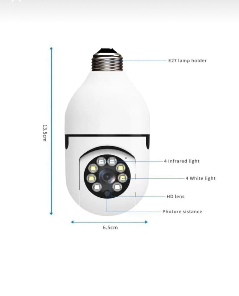 Camera Akıllı Wifi özelikli kablosuz Ampul camera - 6
