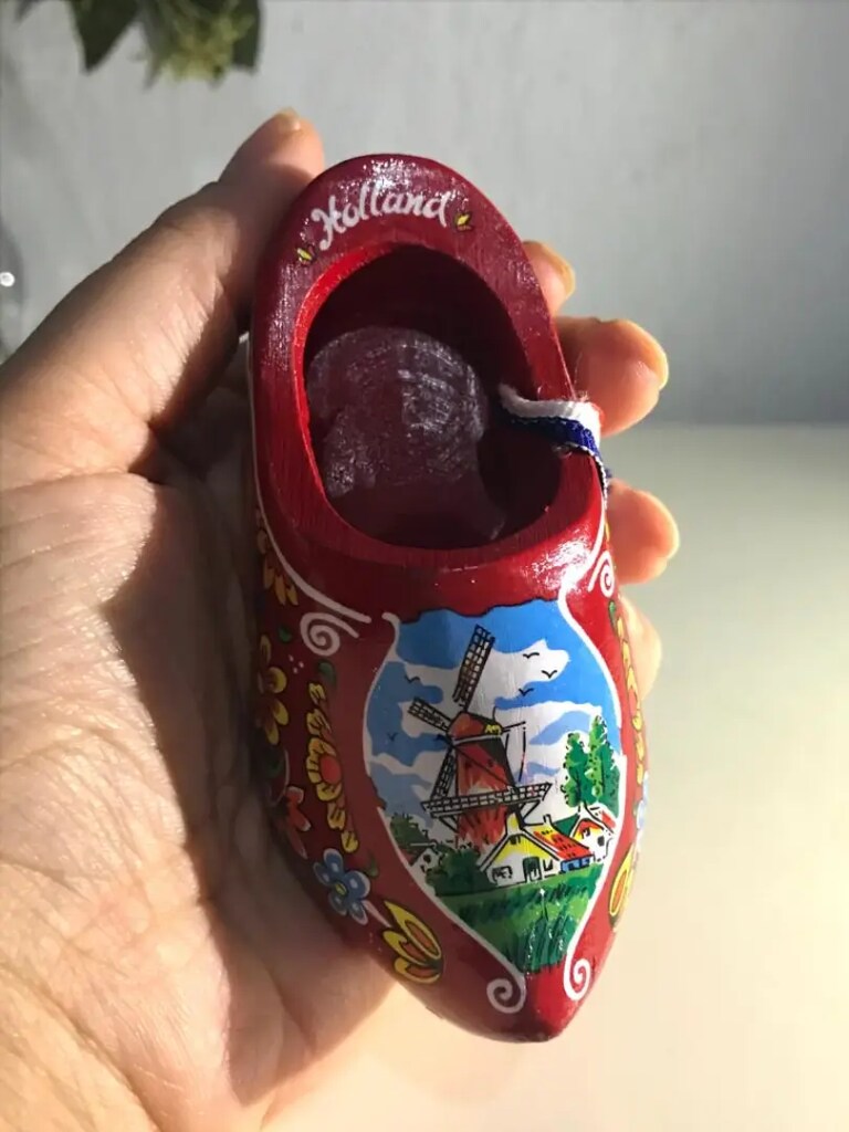 Hollanda El Boyama Ahşap Ayakkabı Dekor - 8