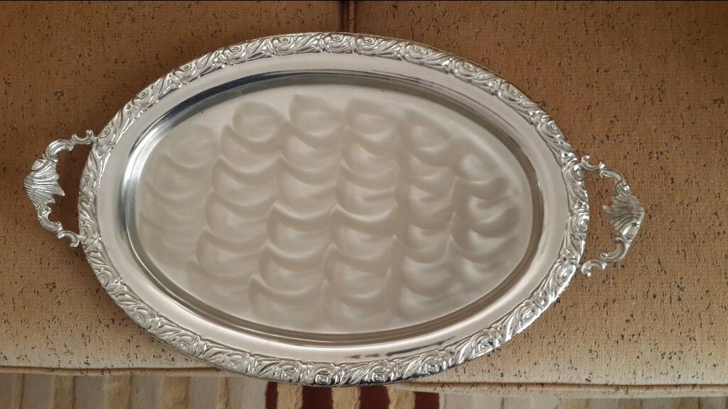 koleksiyonluk 40 yıllık seramik ve metal gondol ve tepsi - 4