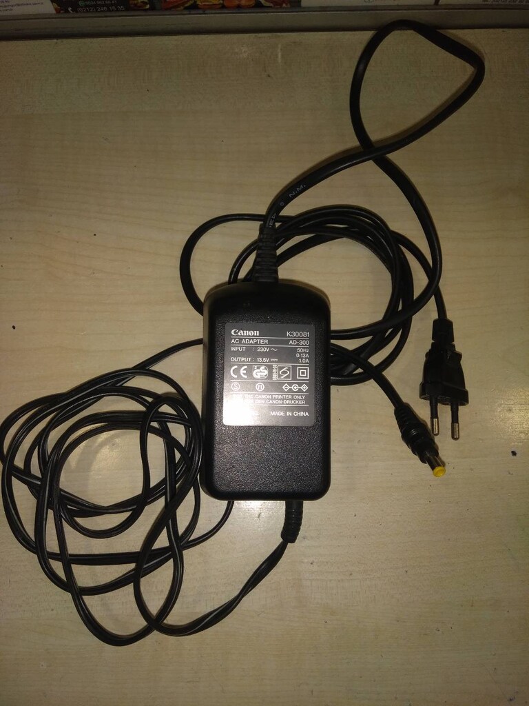 CANON YAZICI AC ADAPTÖRÜ K30081 AD-300 120V ~ 60HZ 13.5V 1.0A