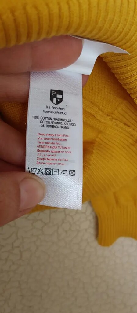 Uspa hardal rengi %100 pamuklu kazak - 4