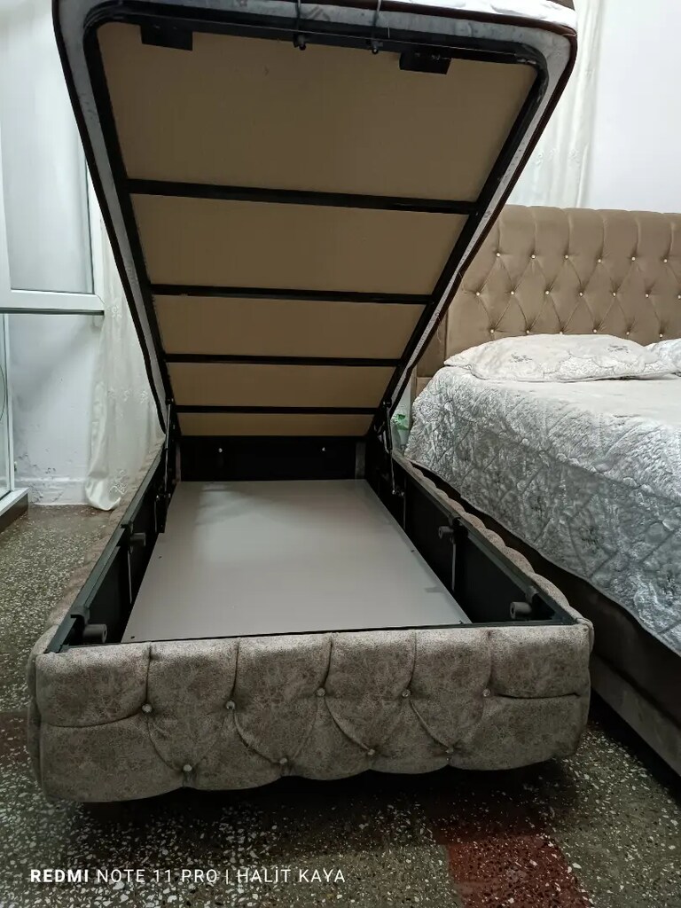 90x190 baza başlık ultra ortopedik petli yatak - 2