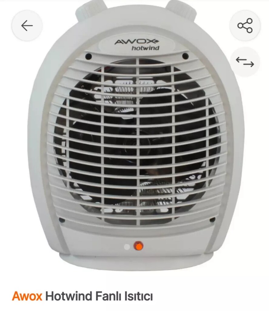 AwoxHotwınd fanlı soğutucu serinletici ısatıcı sıfır garantili ktusnda - 4