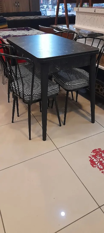 Mdf açılabilir yemek masası takımı [ 60×100cm] açılınca [120×100 cm] - 2