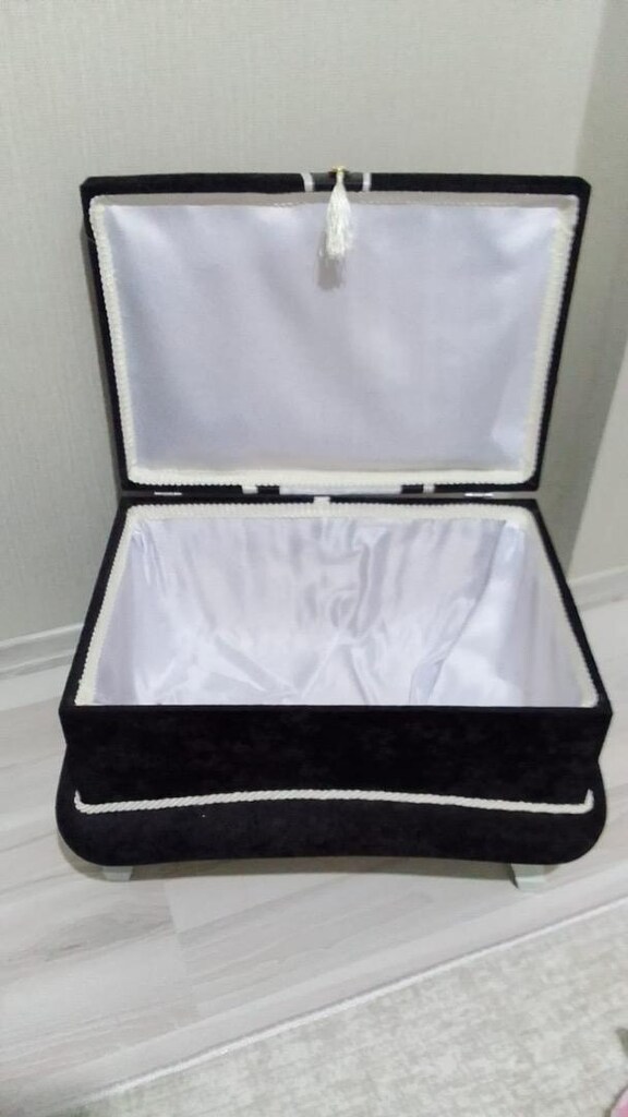 Siyah Beyaz damat Sandığı damat bohçası - 2