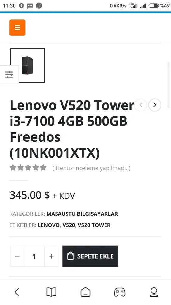 Lenova masaüstü PC - 2
