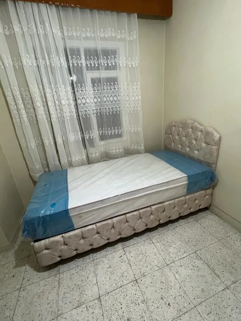 90x190 ultra lüks kapitoneli baza başlık yatak sıfır ürün ambaljinda - 2