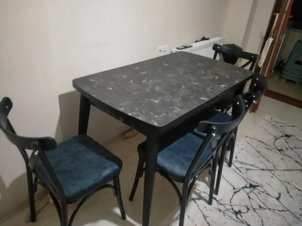 Sıfır Kaliteli mdf açılabilir yemek masası takımı - 3