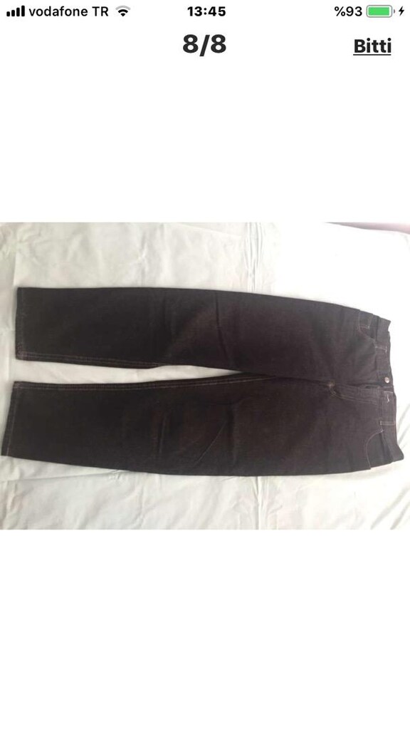 WINTAGE; İtalyan; SICILY&CO SİYAH DAR PAÇA KOT PANTOLON - 8