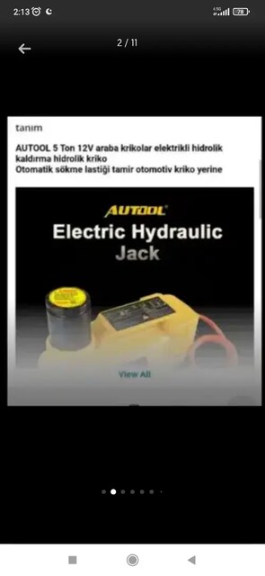 5 ton hidrolik kirko çakmaklık 12volt/220 volt