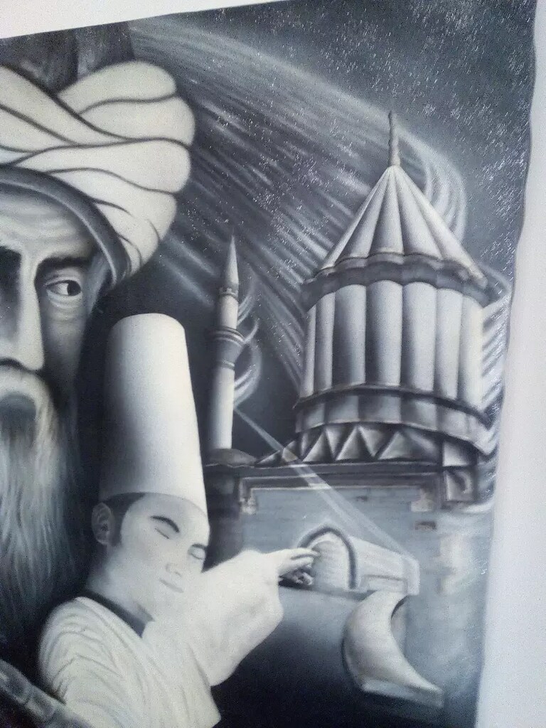Mevlana tablo airbrush resim - 5