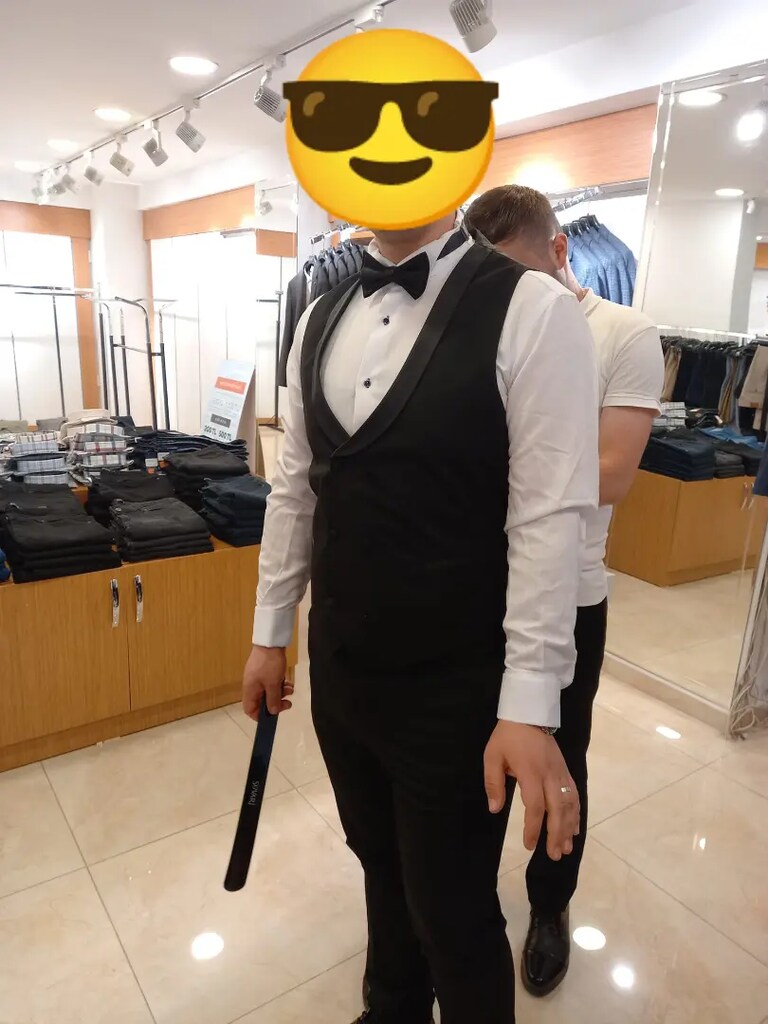 Süvari marka siyah smokin damatlik