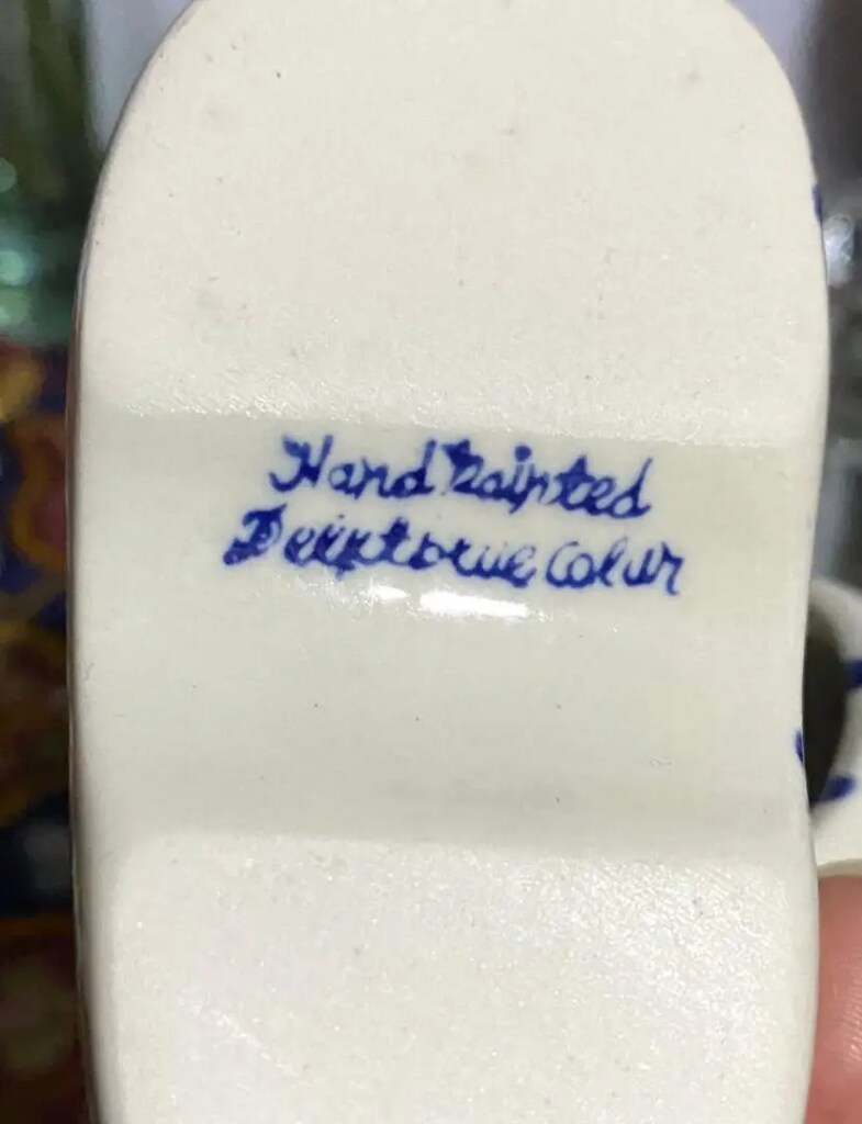 HOLLAND Delft El Boyama Damgalı Porselen Ayakkabı & Çift - 10
