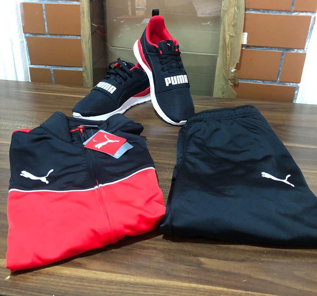 Sıfır orjinal puma marka tam fermuarlı eşofman takımı