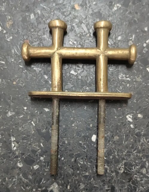 Tekne sandal balıkçı ip halat bağlama babası 15 cm bronz koç boynuzu