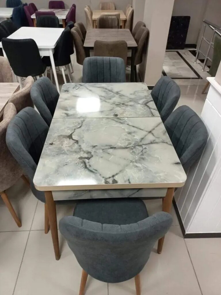 Ahşap açılır masa 6 sandalye - 2