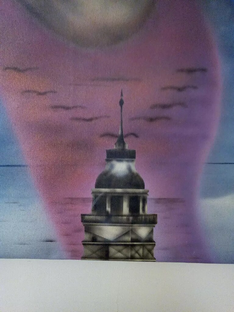 İstanbul akrilik boya tablo resim airbrush - 3