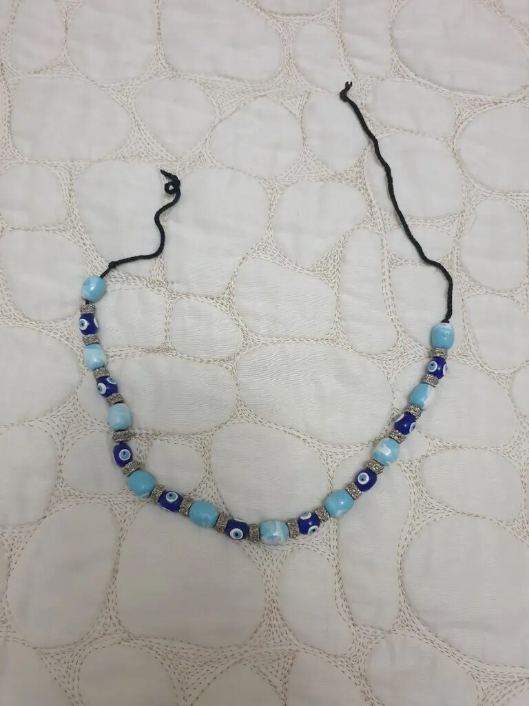 Nazar boncuklu 3;lü takım.Kolye,bileklik ve küpe - 2