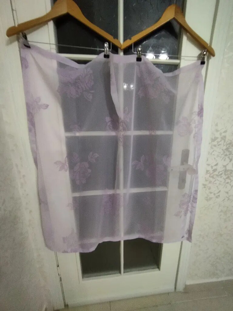 Desenli tül örtü iki adet sıfır kullanılmamış - 5