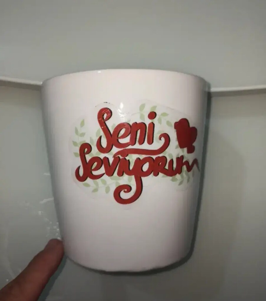 Seni seviyorum yazılı vazo - 5