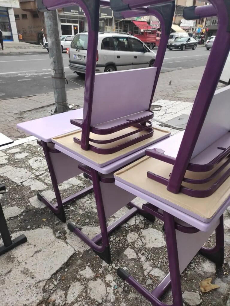 3 ad temiz kullanılmış sağlam tek kişilik öğrenci sırası verzalit - 12