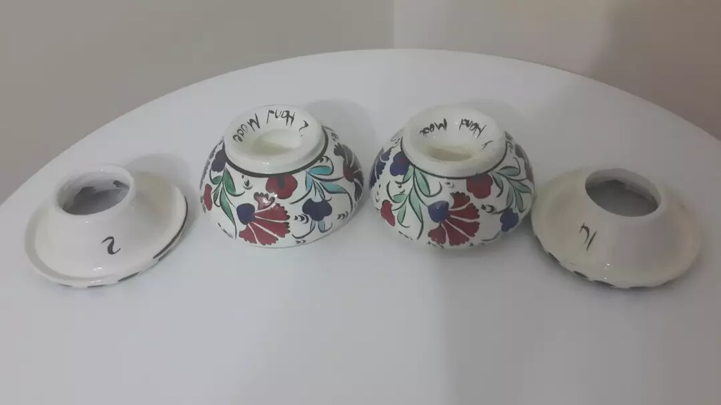 Antika damgalı çini küllük aksesuar - 3
