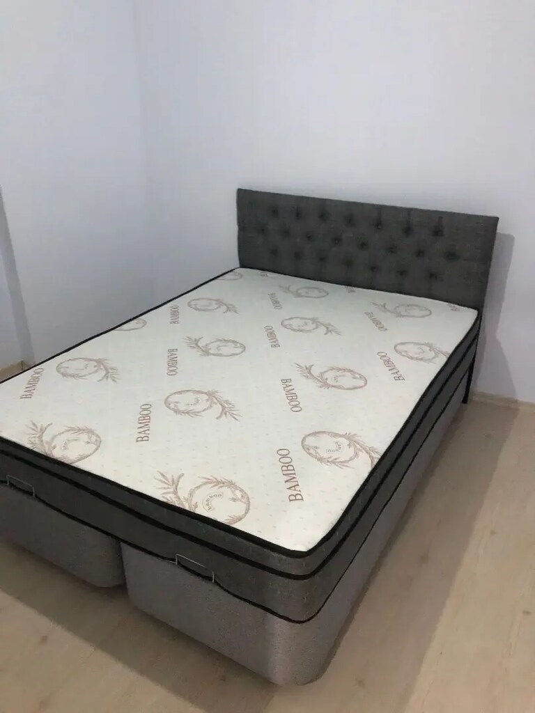 Sıfır çift kişilik baza başlık petli kaliteli yatak - 2